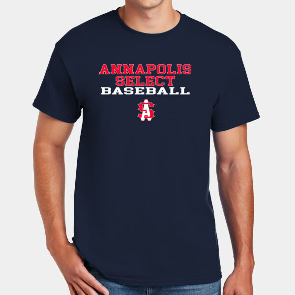 Navy Shirt with AS Baseball Logo Thumbnail