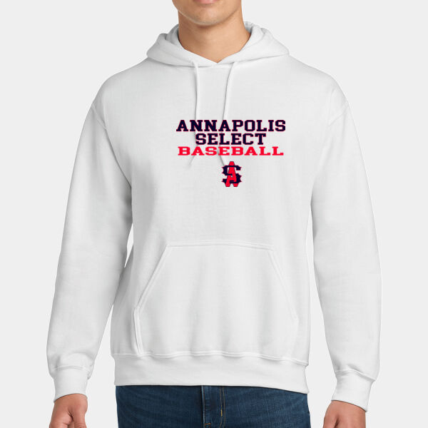White and Gray Hoodie with AS Baseball Logo Thumbnail