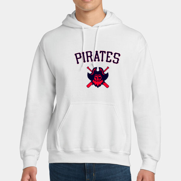 White and Gray Hoodie with Pirate Logo Thumbnail