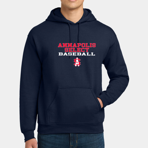 Navy Hoodie with AS Baseball Logo Thumbnail
