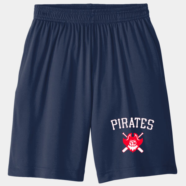 Navy Youth Pocket Shorts with Pirates logo Thumbnail